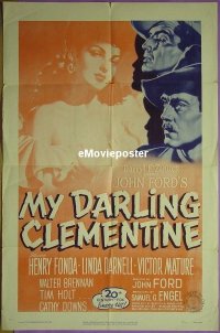 #441 MY DARLING CLEMENTINE 1sh R53 John Ford 