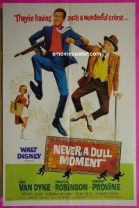 Q228 NEVER A DULL MOMENT one-sheet movie poster '68 Walt Disney