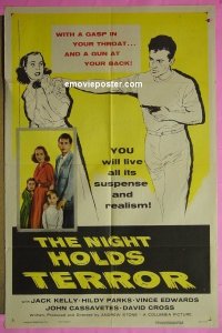 #1595 NIGHT HOLDS TERROR 1sh '55 Jack Kelly 