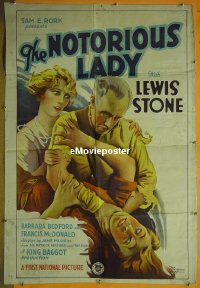 #438 NOTORIOUS LADY kraftbacked 1sh '27 Stone 