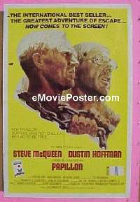 #295 PAPILLON 1sh '73 McQueen, Hoffman 