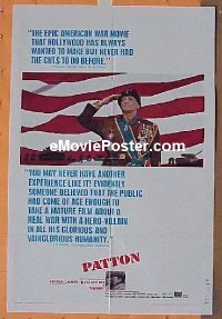 #395 PATTON 1sh '70 George C. Scott 