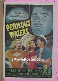 #394 PERILOUS WATERS 1sh '48 Castle, Long 