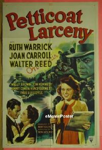 #588 PETTICOAT LARCENY 1sh '43 Warrick 