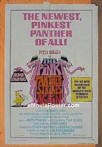 Q357 PINK PANTHER STRIKES AGAIN one-sheet movie poster '76 Sellers