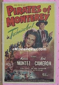 #396 PIRATES OF MONTEREY 1sh '47 Montez 