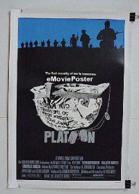 #091 PLATOON linen 1sh '86 Oliver Stone 