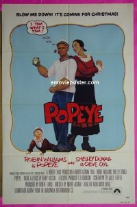 Q383 POPEYE teaser one-sheet movie poster '80 Robert Altman