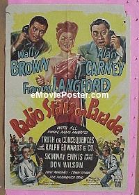 #402 RADIO STARS ON PARADE 1sh '45 Brown 