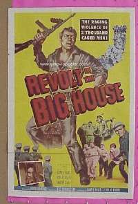 s149 REVOLT IN THE BIG HOUSE one-sheet movie poster '58 Gene Evans