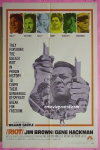 #5292 RIOT 1sh '69 Jim Brown, Hackman 