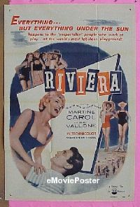 #569 RIVIERA 1sh '53 Martine Carol 