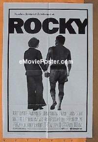 s155 ROCKY signed one-sheet movie poster '77 Sylvester Stallone