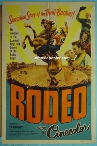 #5308 RODEO 1sh '52 daredevil kings of rings! 