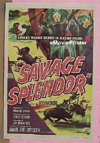 #579 SAVAGE SPLENDOR A 1sh '49 jungle! 