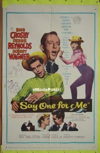 s176 SAY ONE FOR ME one-sheet movie poster '59 Bing Crosby, Debbie Reynolds