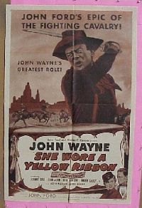 #008 SHE WORE A YELLOW RIBBON 1sh R54 Wayne 