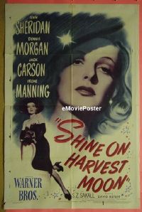 #647 SHINE ON HARVEST MOON 1sh '44 Sheridan 