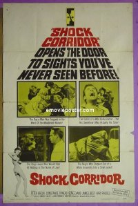 #1335 SHOCK CORRIDOR 1sh '63 Sam Fuller 