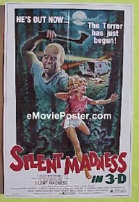 #676 SILENT MADNESS 1sh '84 3D horror! 