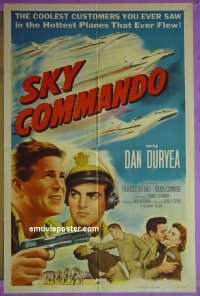 #1347 SKY COMMANDO 1sh '53 Korean War! 