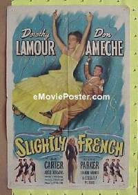 #357 SLIGHTLY FRENCH 1sh '48 Lamour, Ameche 