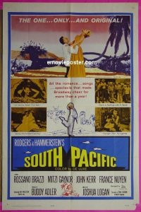 #9753 SOUTH PACIFIC 1sh R64 Brazzi, Gaynor 