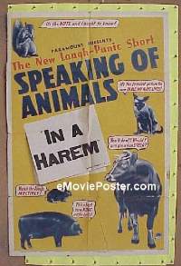 #255 IN A HAREM 1sh '41 Speaking of Animals 