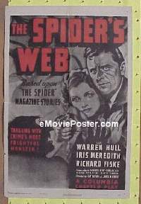 #378 SPIDER'S WEB 1sh R47 crime serial 