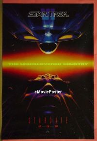 #543 STAR TREK 6 advance 1sh '91 Shatner 