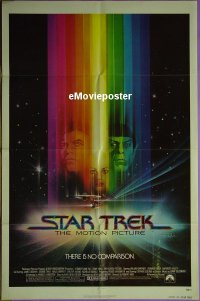 f730 STAR TREK advance one-sheet movie poster '79 Shatner, Bob Peak art!