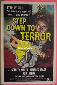 f732 STEP DOWN TO TERROR one-sheet movie poster '59 Colleen Miller