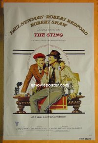 #3427 STING 1sh '74 Redford, Newman 