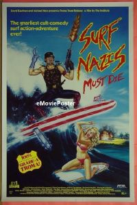 #555 SURF NAZIS MUST DIE video 1sh'87 Brenner 