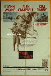 #746 TRUE GRIT 1sh '69 John Wayne 