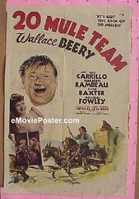 #230 20 MULE TEAM D-1sh '40 Wallace Beery 