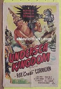 #432 UNDERSEA KINGDOM 1sh R50 sci-fi serial 