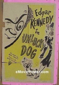 #438 UNLUCKY DOG 1sh '43 ventriloquism 