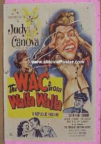 #567 WAC FROM WALLA WALLA 1sh '52 Judy Canova 