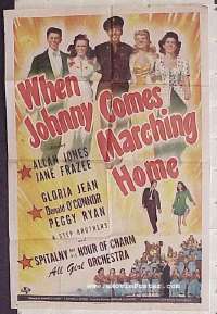 WHEN JOHNNY COMES MARCHING HOME 1sheet