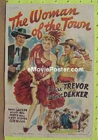 #260 WOMAN OF THE TOWN 1sh '43 Claire Trevor 
