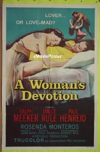 #5082 WOMAN'S DEVOTION 1sh '56 Meeker, Rule 