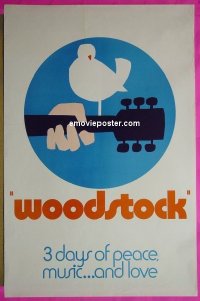 #2978 WOODSTOCK 1sh #1 '70 rock 'n' roll 