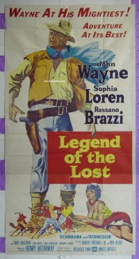 #6177 LEGEND OF THE LOST 3sh '57 John Wayne 