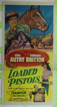 #6180 LOADED PISTOLS 3sh '49 Gene Autry 