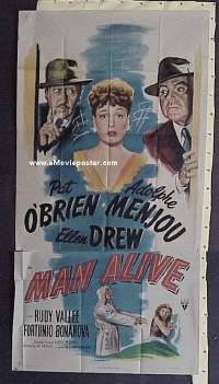 #082 MAN ALIVE 3sh '45 O'Brien, Menjou 