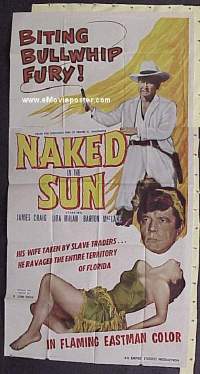 #085 NAKED IN THE SUN 3sh '57 white slavery! 