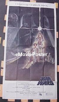 #089 STAR WARS 3sh '77 George Lucas classic sci-fi epic, great art by Tom Jung!