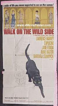 #085 WALK ON THE WILD SIDE 3sh '61 Jane Fonda 