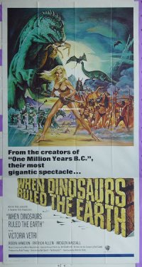 #6276 WHEN DINOSAURS RULED THE EARTH 3sh '71 